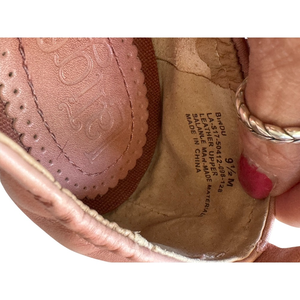 Latigo Bindu Pink Leather Beaded Boho Ballet Flats Womens 9.5 M - Picture 6 of 9